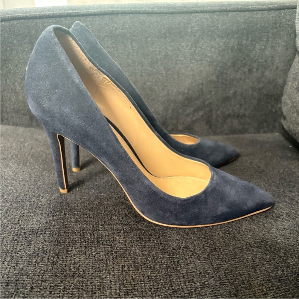 Michael Kors Navy Blue Suede Heels